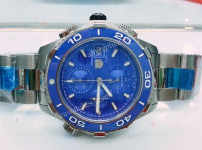 Tag Heuer Aquaracer Chronograph SS Blue / Blue Bezel